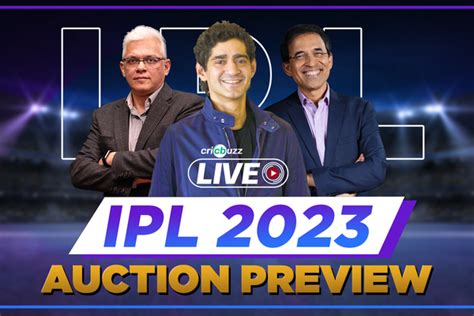 cricbuzz ipl 2023 auction live.